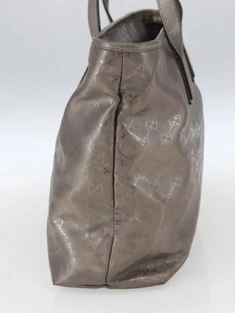 GUCCI GG implementation Tote Bag PVC Silver 211137 Auth BA9306 - Picture 6 of 16